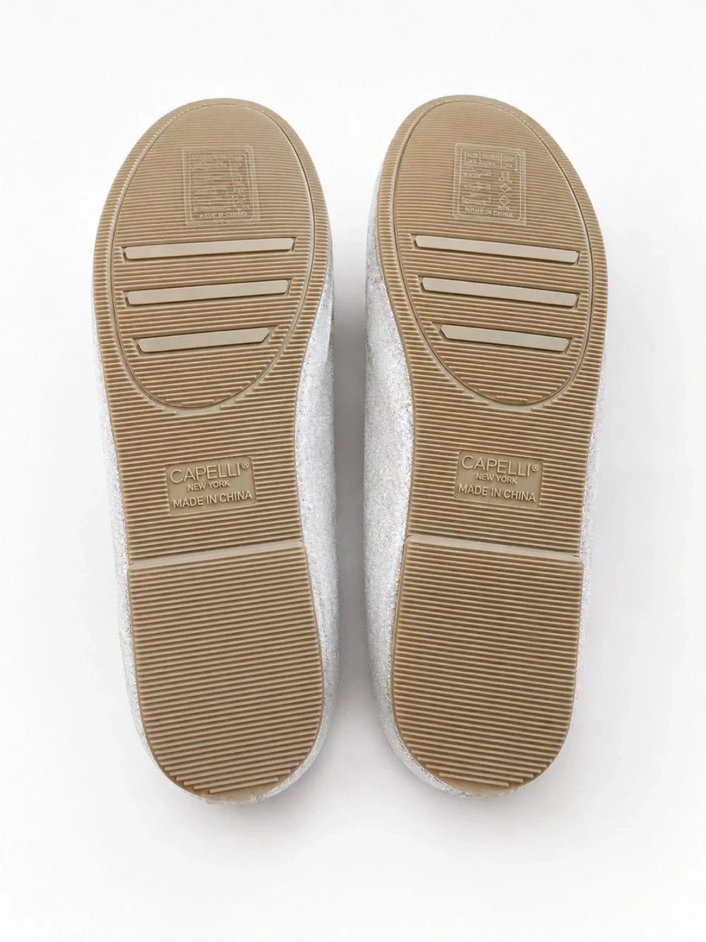 Capelli of New York Girls' Silver T-Strap Dress Flats